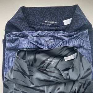 Athleta leggings, set of 3, M